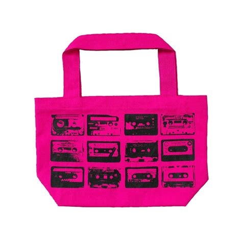 Cassette Tapes Tote Bag Screen Print Tote Bag Hot Pink Bag Etsy