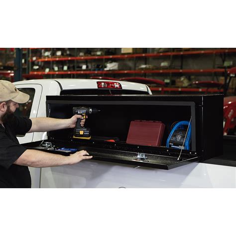 Northern Tool Top Mount Truck Tool Box Steel Gloss Black T Handle