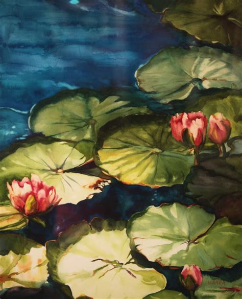 Lily Pad Painting at PaintingValley.com | Explore collection of Lily ...