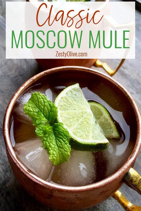 Classic Moscow Mule With Fresh Ginger Simple Syrup Zesty Olive