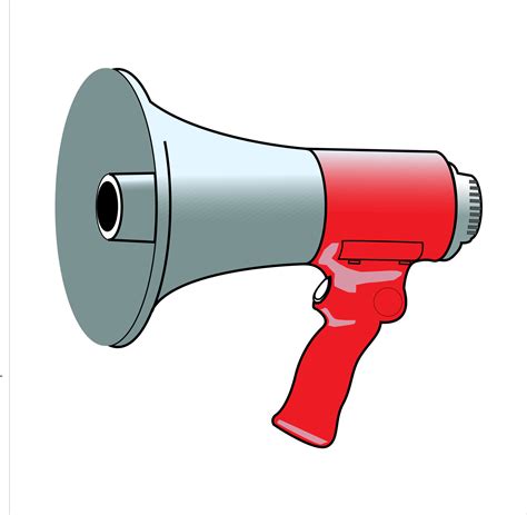 Megaphone Loudspeaker Speaker Bullhorn Alert Vector Illustration In Flat Style Advertising