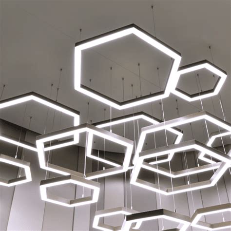 Hexagon Lighting Trendy Geometric Hexagon Led Ceiling Light