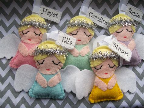 Christmas Angel Ornaments Personalised Gift Christmas Tree - Etsy