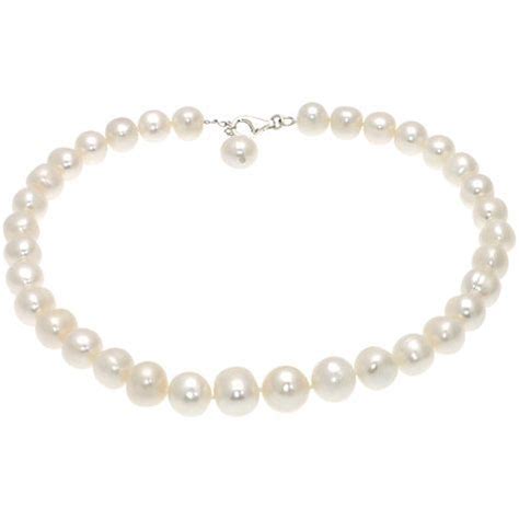 Lido Pearls Extra Large Freshwater Pearl Single Row Necklace White