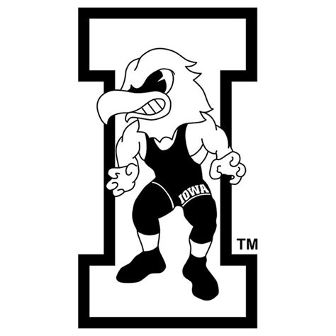 Iowa Hawkeyes Vintage Wrestling Herky Decal