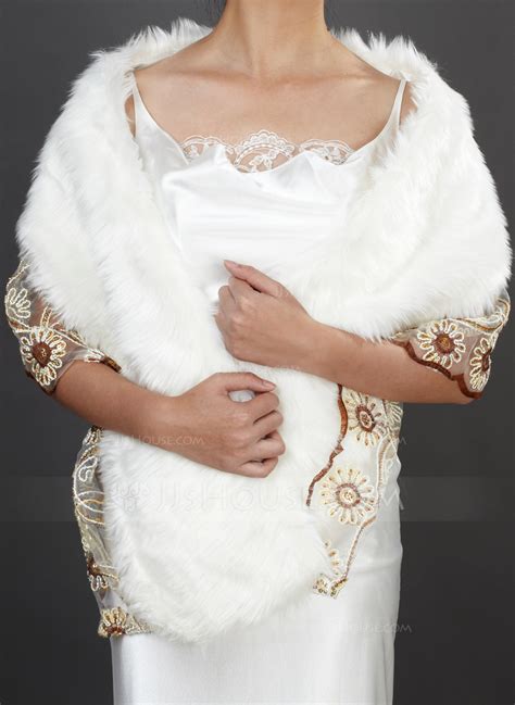 Faux Fur Wedding Shawl 013037940 Jjshouse