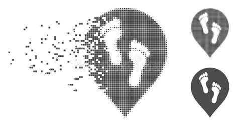 Pixel Footprints Stock Illustrations 36 Pixel Footprints Stock