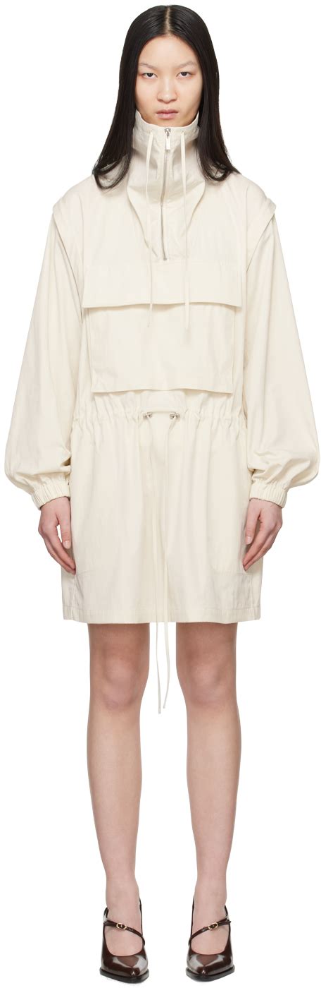 Helmut Lang Off White Gusset Minidress SSENSE