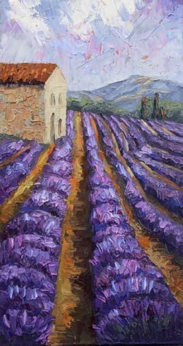 Lavender Field Oil Painting at PaintingValley.com | Explore collection ...