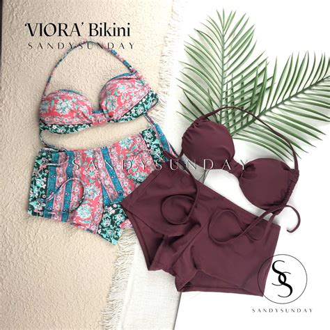 Bikini Set Boxer Model Bow Kupu Seksi Freesize Baju Renang Wanita Pantai VIORA SANDY SUNDAY