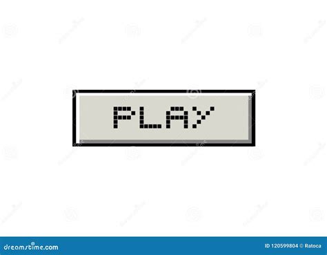 Retro Button with Play Message Stock Vector - Illustration of ...