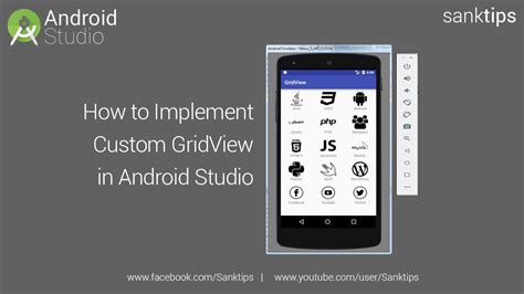 How To Implement Gridview In Android Studio Sanktips Youtube