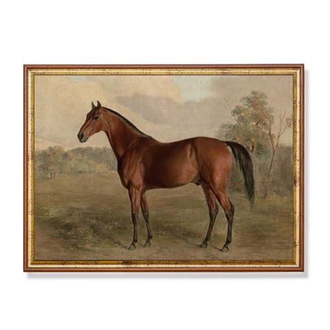 Vintage Horse Painting Antique Equestrian Print Digital - Etsy