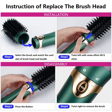 Hot Air Brush Hair Dryer Brush In Interchangerable Hair Dryer Volumizer Ceramic