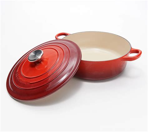 Qvc Le Creuset 3 5 Qt Cast Iron Round Wide Dutch Oven Tvshoppingqueens