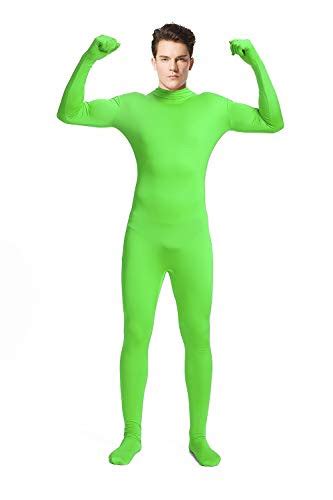 zentai bodysuit costume unitard men  hood spandex body suit