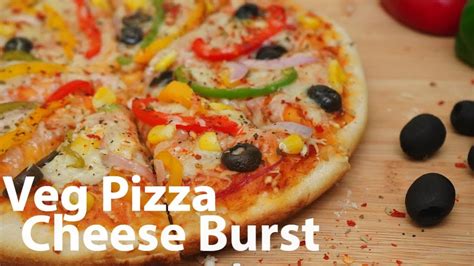 Cheese Burst Pizza Recipe Veg Pizza Recipe Without Oven Domino S