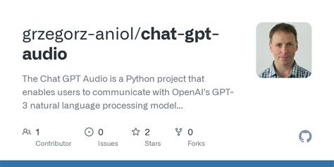 GitHub Grzegorz Aniol Chat Gpt Audio The Chat GPT Audio Is A Python