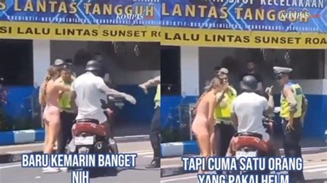 Viral Langgar Lalu Lintas Turis Bule Di Bali Malah Marahi Polisi