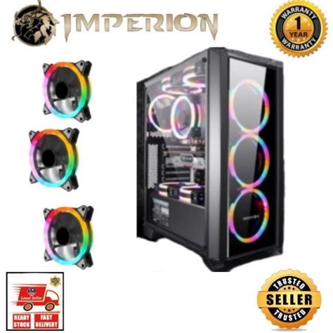 Imperion Neo 507 Tempered Glass ATX PC Gaming Casing With 3 RGB Fan