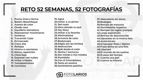 Reto 52 semanas 52 Fotografías Fotolarios