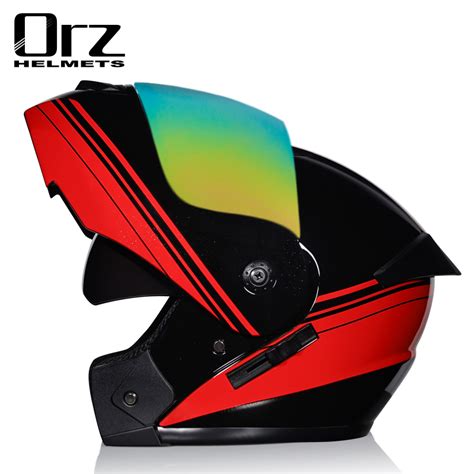 Orz Motorcycle Helmet Revealed Helmet Double Lens Men's and Women's ...