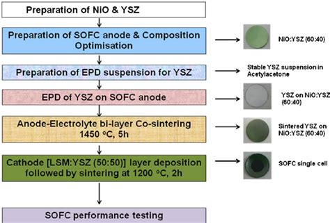 E Flow Chart Showing Steps Involved In Fabrication Of Single Sofc Cell