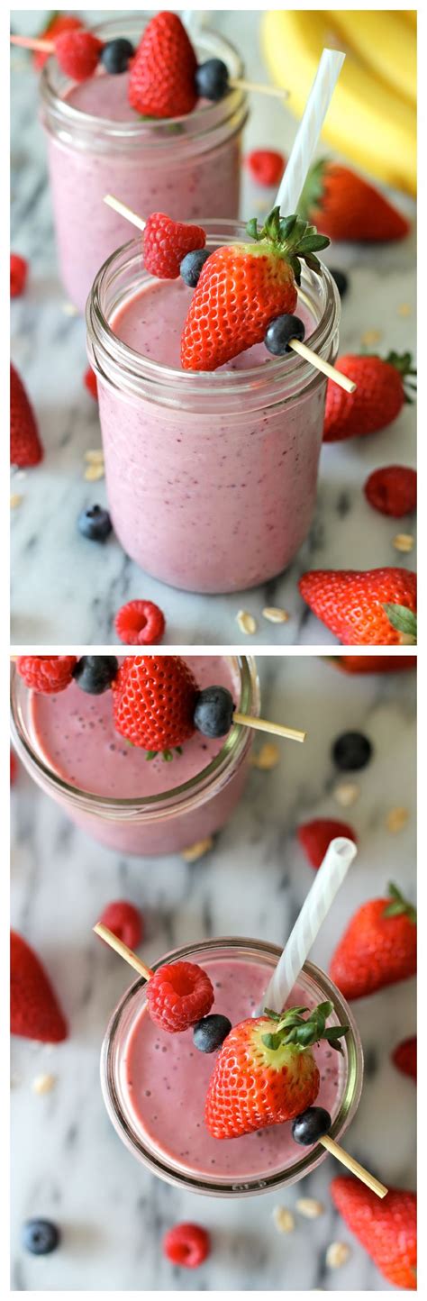 Greek Yogurt Berry Medley Smoothie Recipe Healthy Smoothies