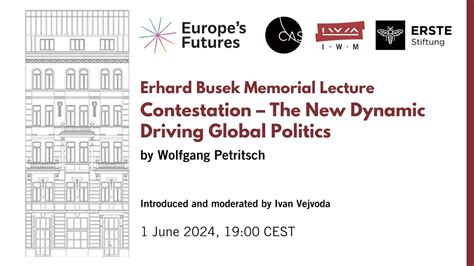 Erhard Busek Memorial Lecture Wolfgang Petritsch YouTube