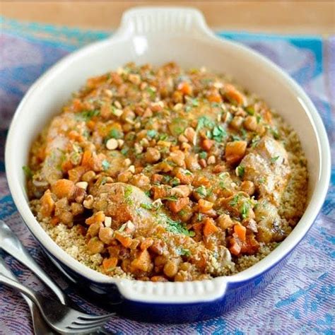 Moroccan Recipe: Chicken Tagine with Apricots, Almonds & Chickpeas ...