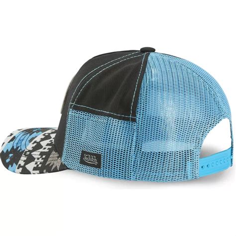 Von Dutch Atru Nav Black And Blue Trucker Hat Caphunters It