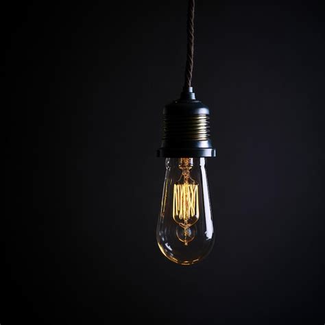 Premium Ai Image Closeup Image Of A Turned On Light Bulb Over A