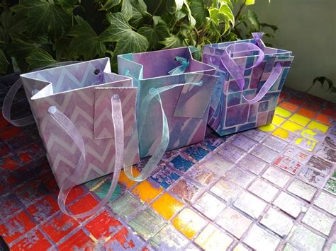 3 Tiny Gift Bags With Matching Gift Tags, Purple, Pink and Blue Handmade Gift Bags - Etsy