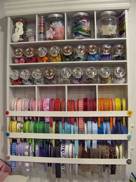 ribbon storage roundup - A girl and a glue gun