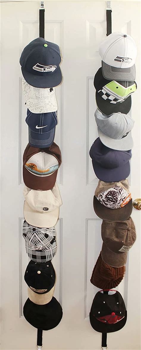 Cap Rack 2 Pack Holds Up To 16 Caps For Baseball Hats Ball Caps