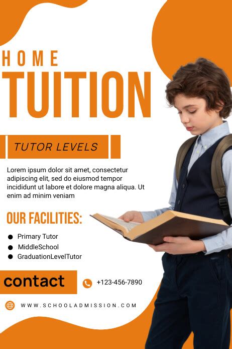 Home Tuition Poster Template Postermywall