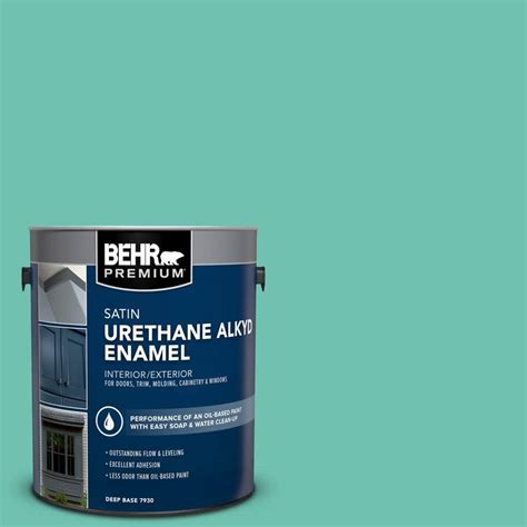 Behr Premium Gal P March Aquamarine Urethane Alkyd Satin