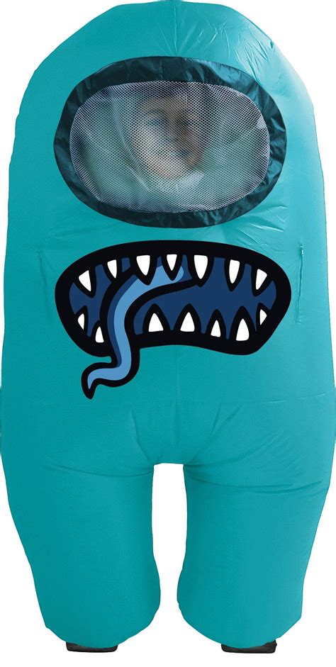 Kids' Among Us Cyan Inflatable Halloween Costume, One Size | Party City