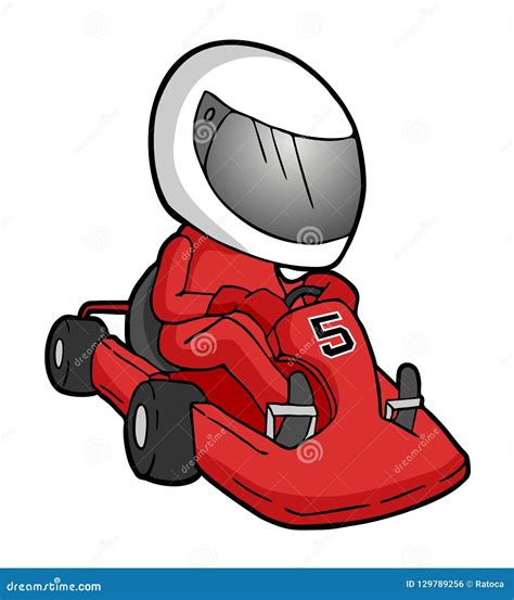 Ilustra O Karting Dos Desenhos Animados Ilustra O Do Vetor