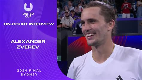 Alexander Zverev S On Court Interview United Cup Final Youtube