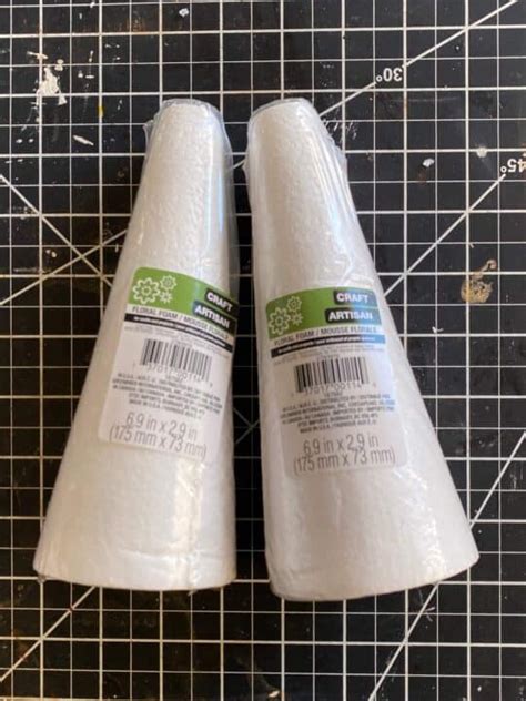 Rustic Twine And Yarn Foam Cone Christmas Trees Manda Panda Projects