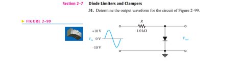 Solved Diode Limiters and Clampers 31. Determine the output | Chegg.com