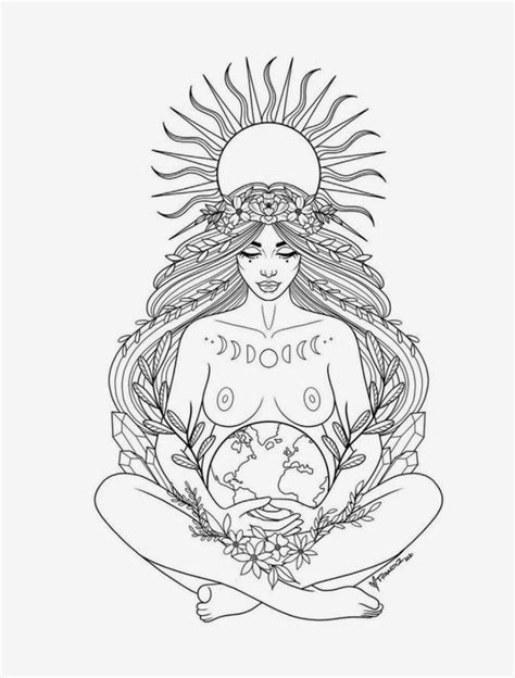 Pin By Buse On Tattooed Goddess Tattoo Mother Earth Tattoo Earth Tattoo