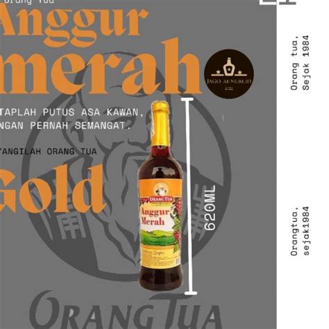 Jual Terlaris Minuman Anggur Merah Gold Cap Orang Tua Amer Cap Orang