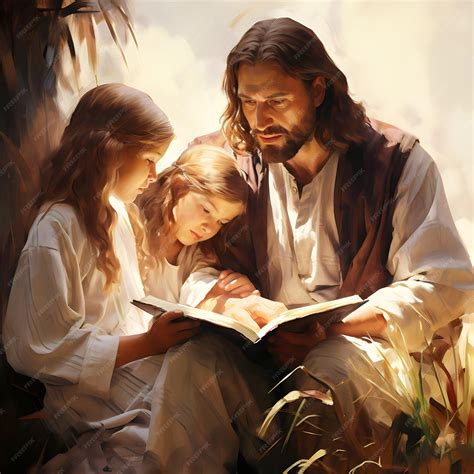 Premium Photo | Jesus Embracing Children