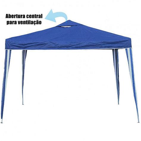 Tenda Gazebo Articulado Dobrável 3x3 Barraca Praia Sanfonado Virtual