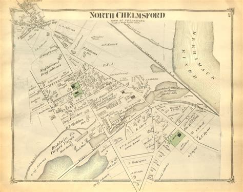 Chelmsford Middlesex County Massachusetts Ma Map 1875