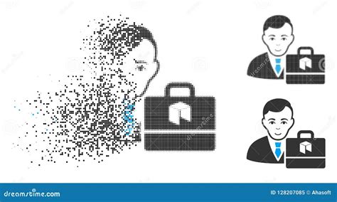 Dot Halftone Neo Accounter Icon De Dissolution Avec Le Visage