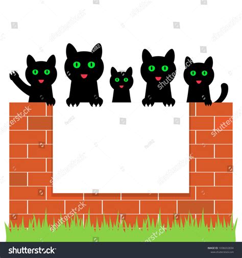 Cartoon Kittens Hiding Behind Paper Vector Stock Vector (Royalty Free