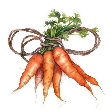 Premium AI Image | Watercolor bunch of carrots